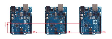 connect multiple arduino boards together.